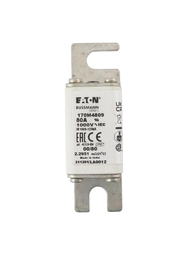 80A 1000V 00/80 aR INDICATOR FUSE Wkładka szybka 80A AC 1000V rozmiar 00 30x47x98 mm aR DIN 170M4809