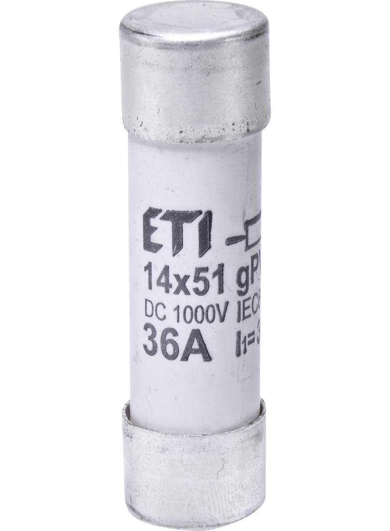 Wkładka topikowa cylindryczna PV CH14x51 gPV 16A 1000V DC 002637105 ETI