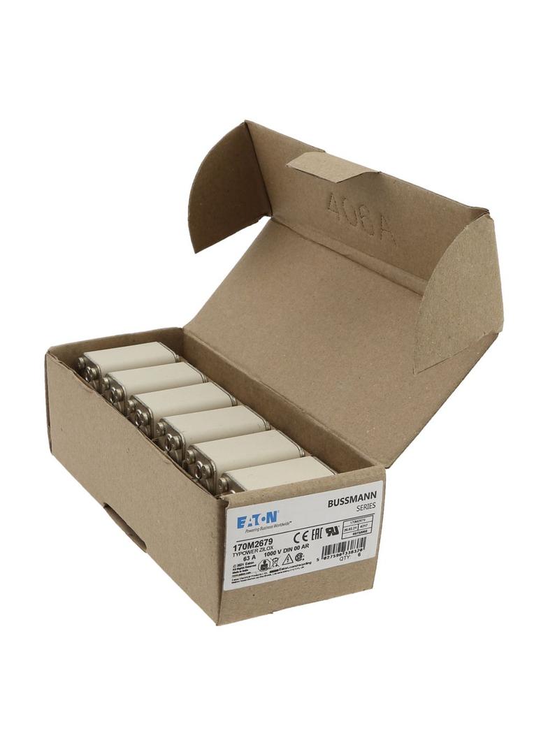 63A 1000V aR DIN 00 TYPE T FUSE Wkładka szybka 63A AC 1000V DIN 00 aR DIN IEC nieizolowane 170M2679