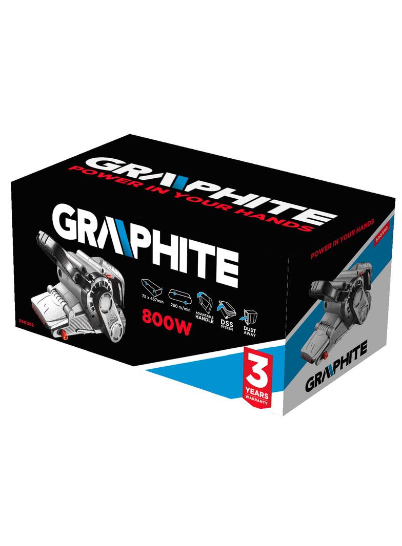 Szlifierka taśmowa 800W, pas bezkońcowy 75 x 457 mm