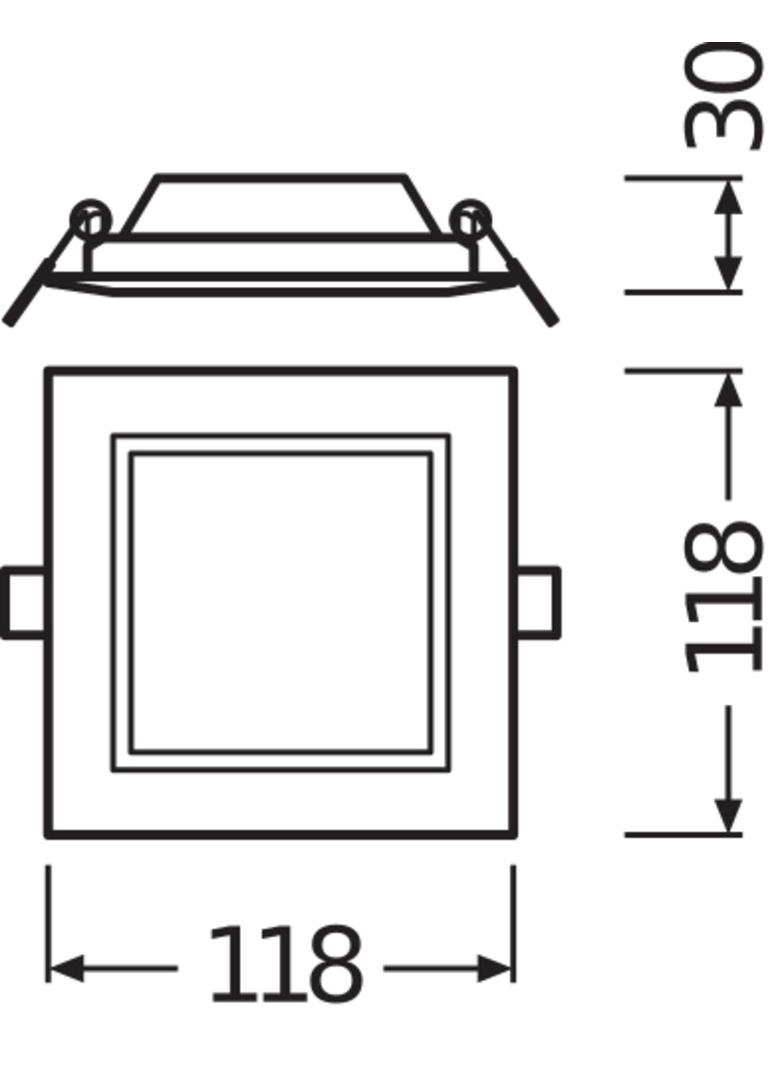 Oprawa DOWNLIGHT SLIM SQUARE 105 6W 3000K WT IP20