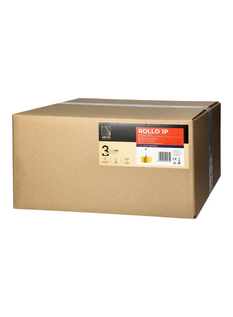 Rollo 1P E27, lampa wisząca, max. 60W, musztardowa AD-LD-6339YE27T ORNO