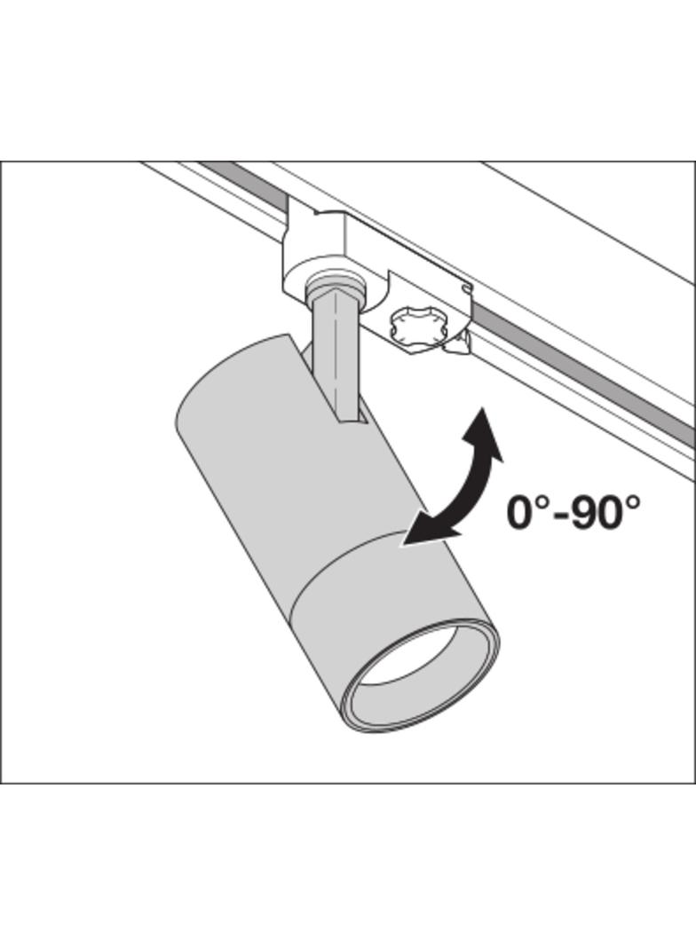 Szynowa oprawa TRACKLIGHT SPOT ZOOM D85 25W 4000K DIM 97R BK