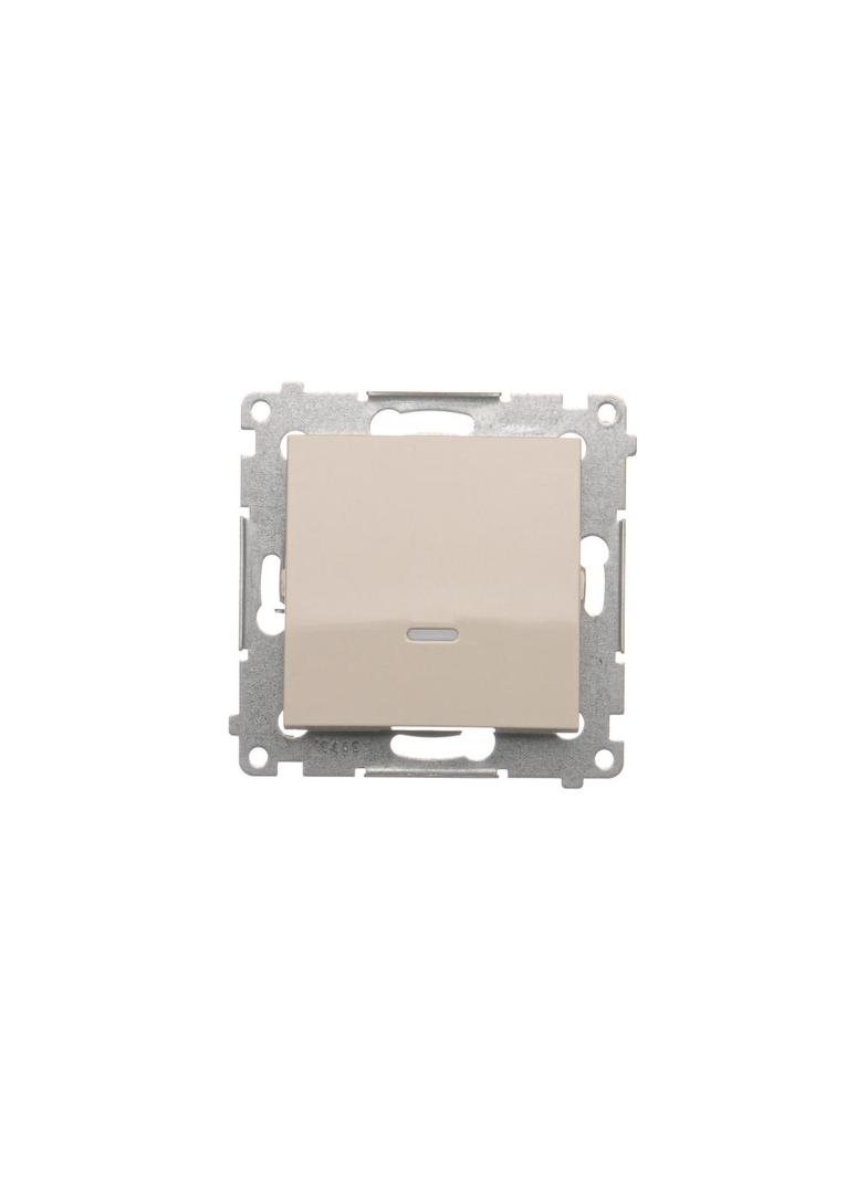 Simon 54 Łącznik krzyżowy z podświetleniem LED bez piktogramu 10A 250V szybkozłączka kremowy DW7L.01/X/41 KONTAKT