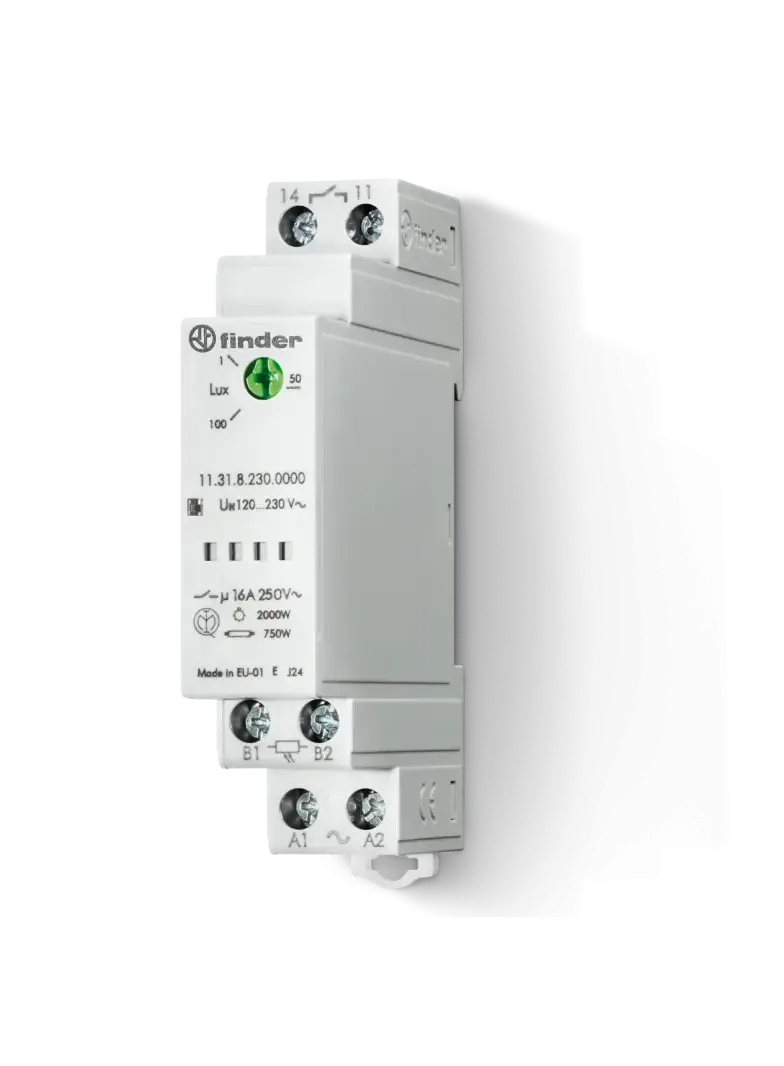 Modułowy przekaźnik zmierzchowy 1 Z; 16A; 12…24V AC/DC, 11.31.0.024.0000