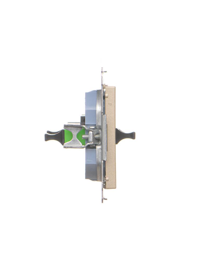 Simon 55 Gniazdo światłowodowe / optyczne podwójne SC/APC Szampański mat