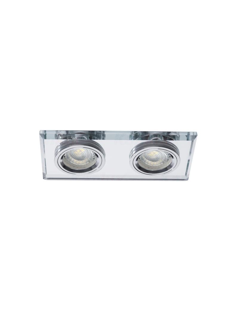 Oprawa punktowa 2x50W GX5,3 IIIkl. 12V IP20 MORTA CT-DSL250-SR szkło 19362 KANLUX