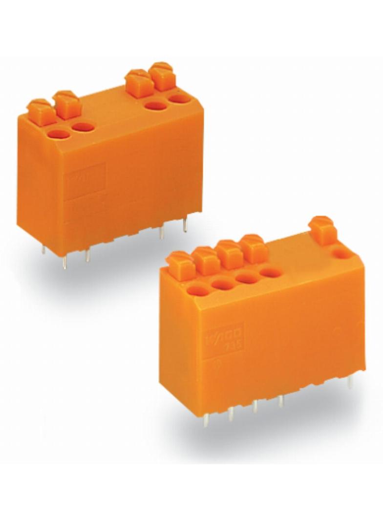 blok zaciskowy do płytek drukowanych 4-bieg. pomarańczowy raster 3,81 mm