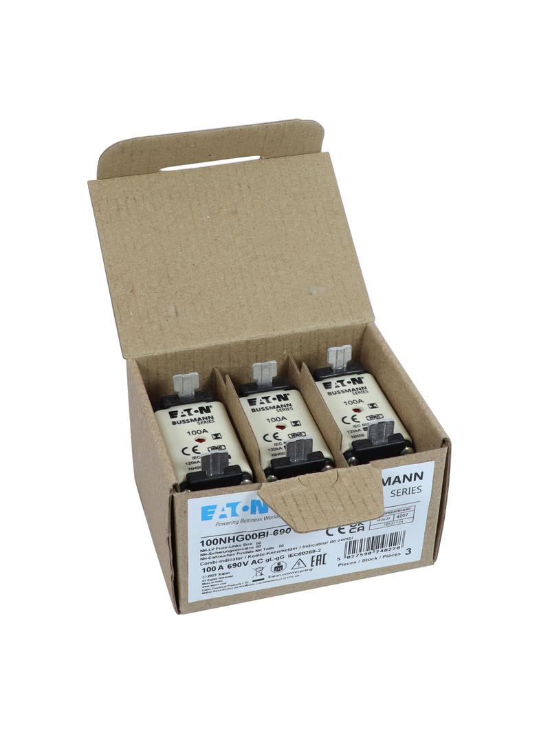 100NHG00BI-690 100AMP 690V gG rozmiar 00 Wkładka NH DUAL IND 100NHG00BI-690 EATON