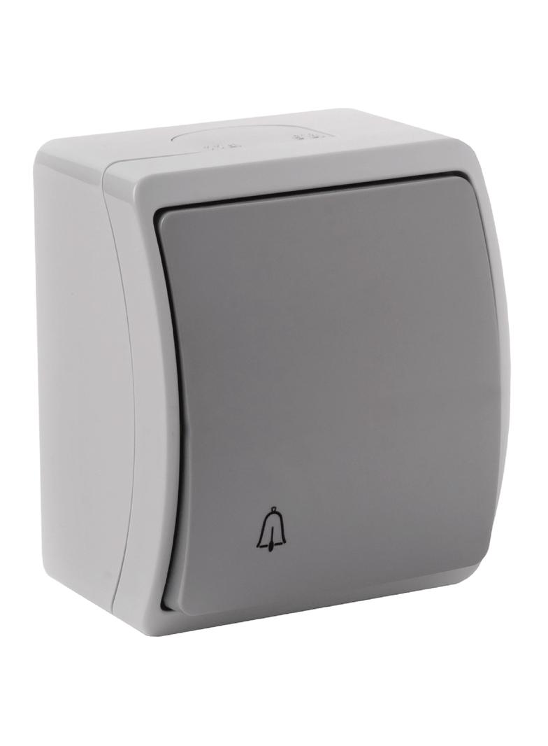 Przycisk dzwonek n/t AQUATIC IP44 szary-grafit 10 szt. OR-OE-7104/GR/10 ORNO