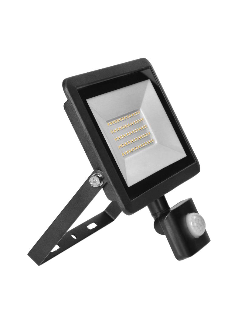 FARO S LED 50W naświetlacz z PIR 4000lm, IP44, 4000K, aluminium + szkło AD-NL-6255BLR4 ORNO