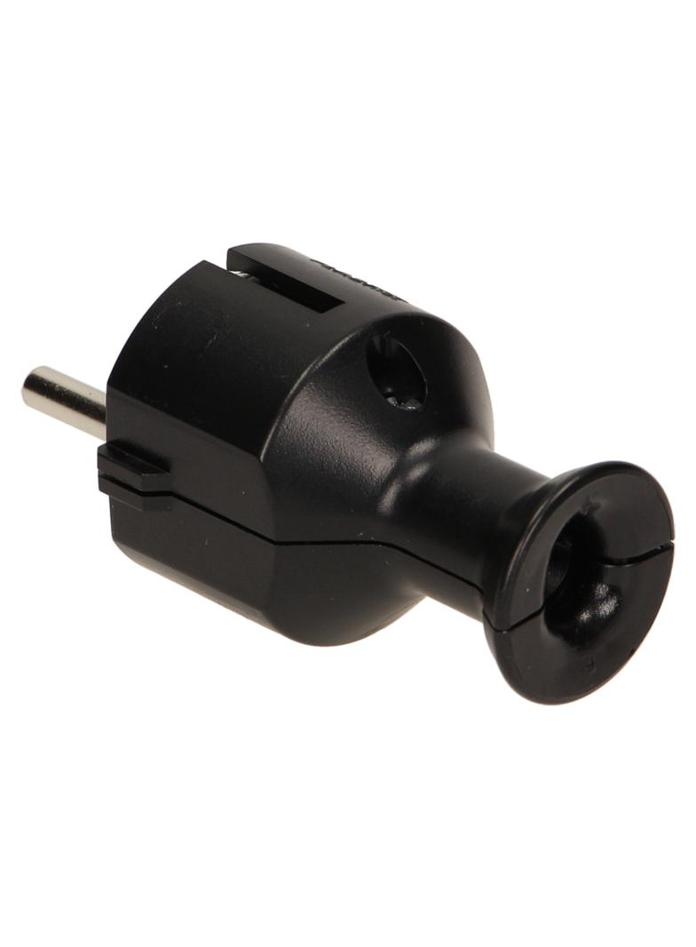 Wtyczka prosta Schuko czarna WT-40/CZARNY ORNO