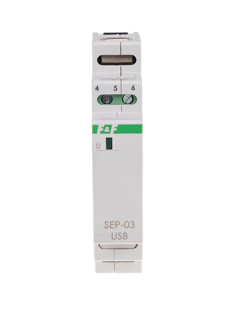 Separator / wzmacniacz linii USB 1 moduł zasilanie 5V DC montaż na szynie DIN SEP-03USB F&F