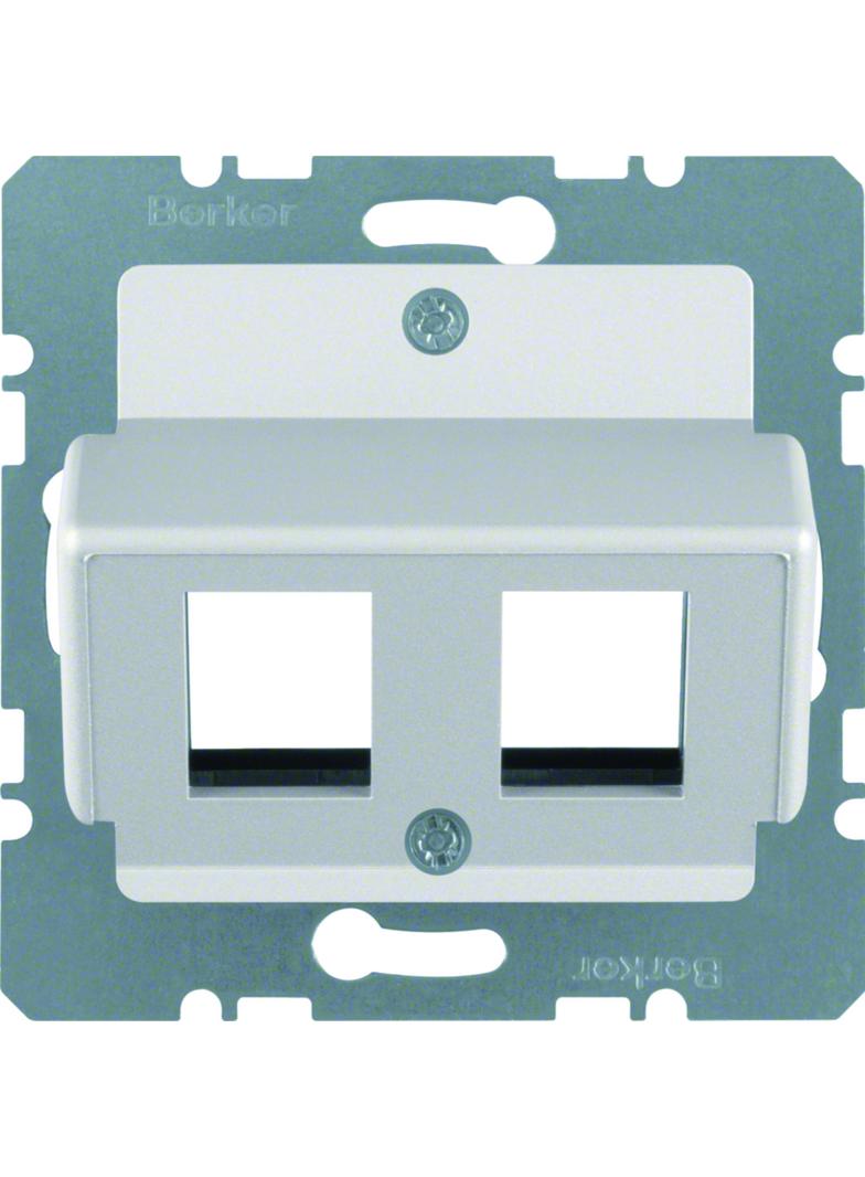 BERKER Płytka centralna do gniazda modularnego AMP aluminium mat lakierowana 14631404 HAGER