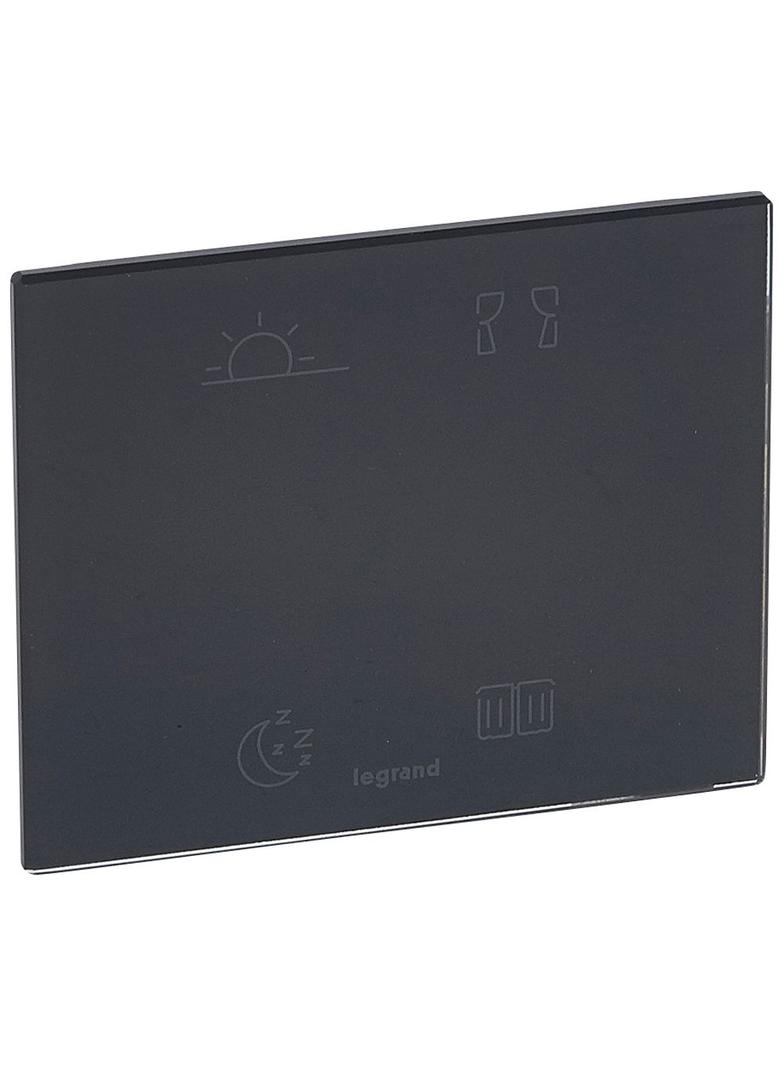 MYHOME BUS/SCS - STEROWNIK DOTYKOWY DZIEŃ/NOC/ROLETY:GÓRA/DÓŁ SZKŁO GRAFITOWE, Legrand