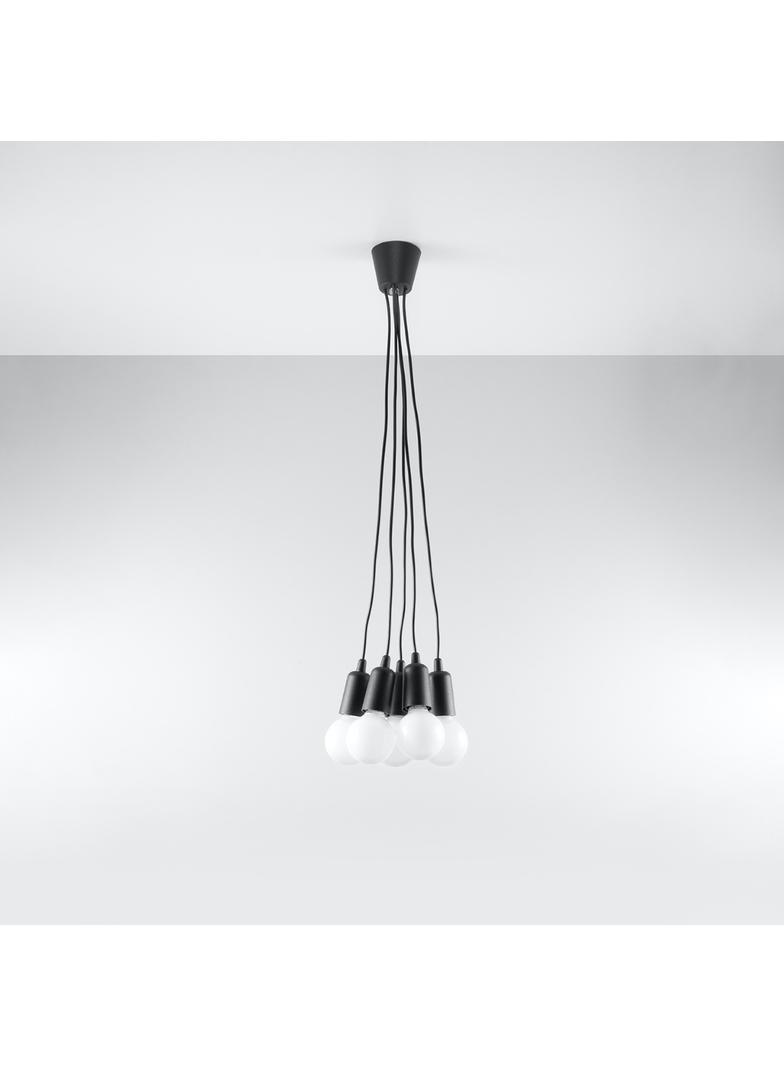 Sollux Lampa wisząca DIEGO 5 czarna SL.0574