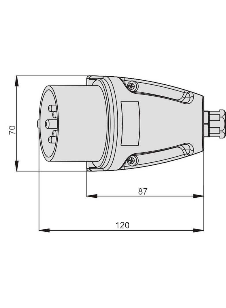 WSM 16/4 Wtyczka 16A/400V 3P+Z