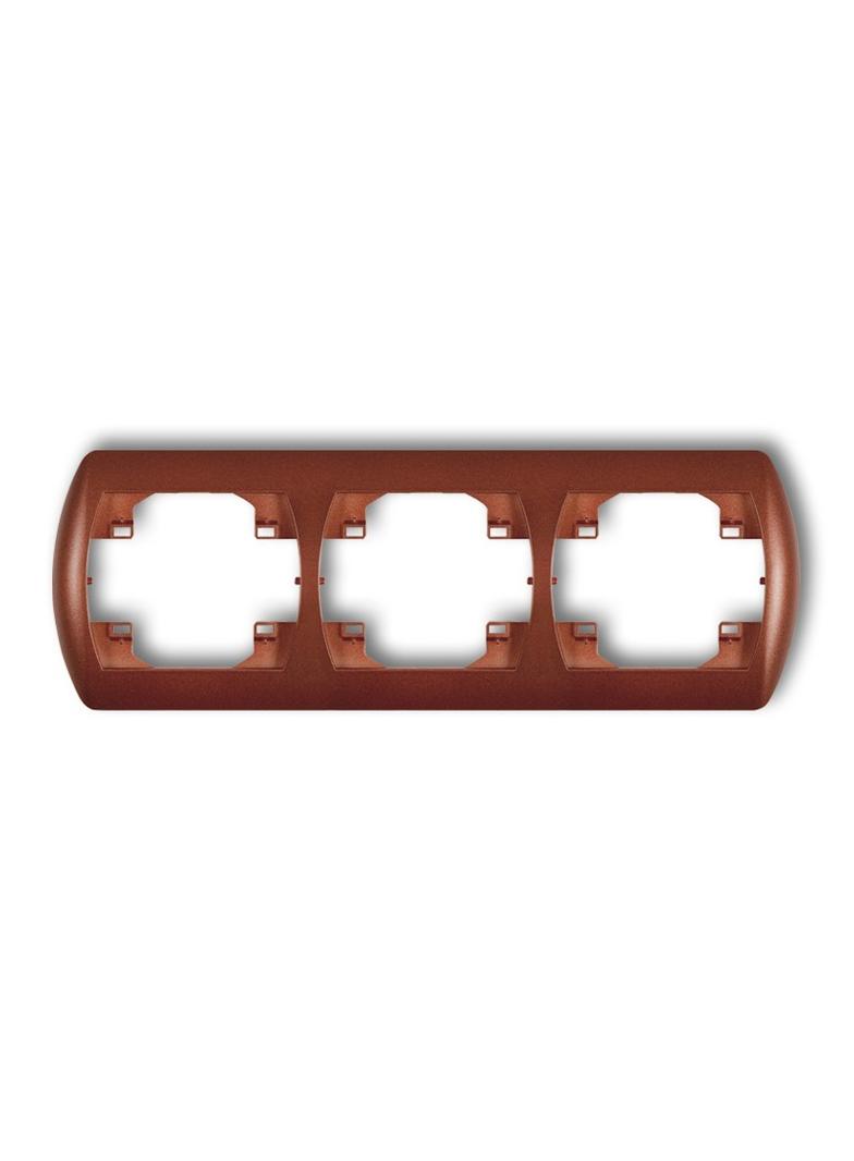 TREND Ramka pozioma potrójna brązowy metalik