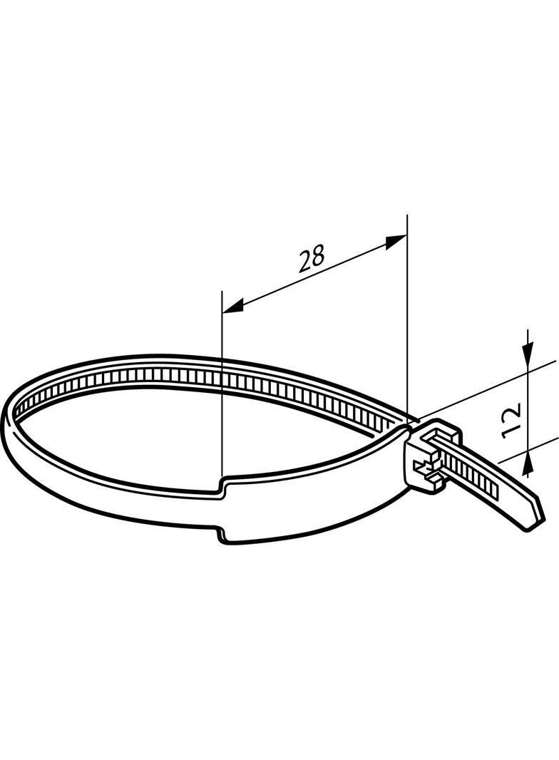 "Opaska Colring - Ząbki Wewnętrzne + Opis - Długość 180 Mm