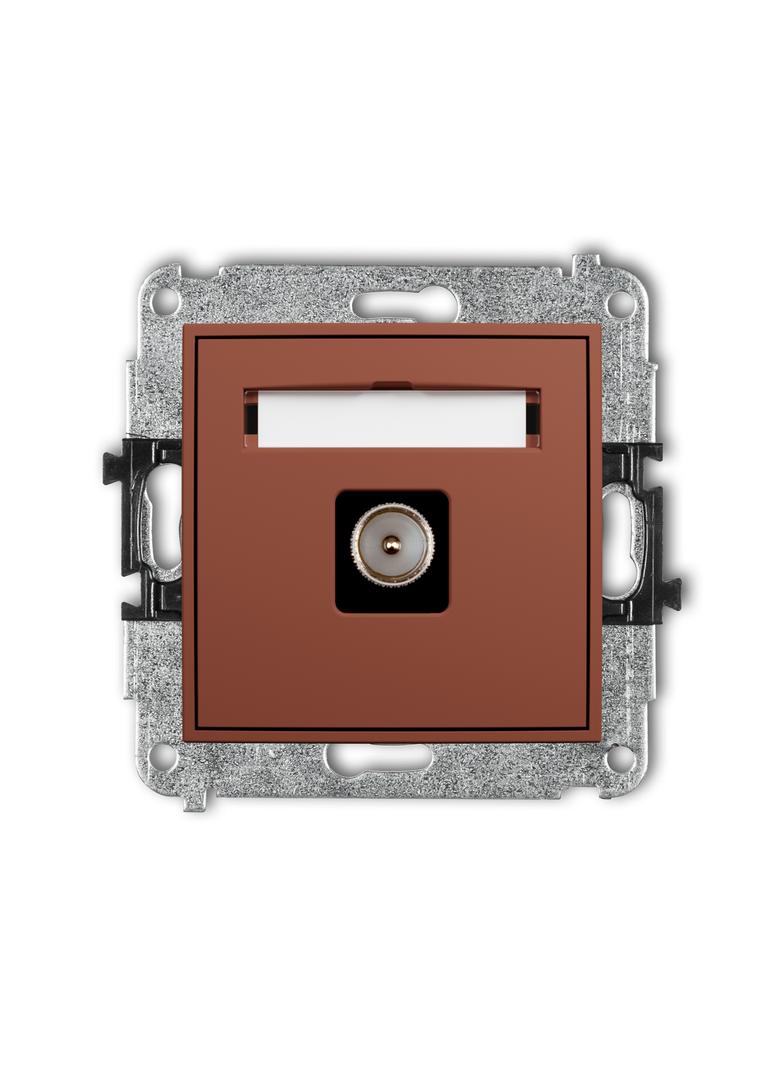 ICON Mechanizm gniazda antenowego pojedynczego TV  terakota