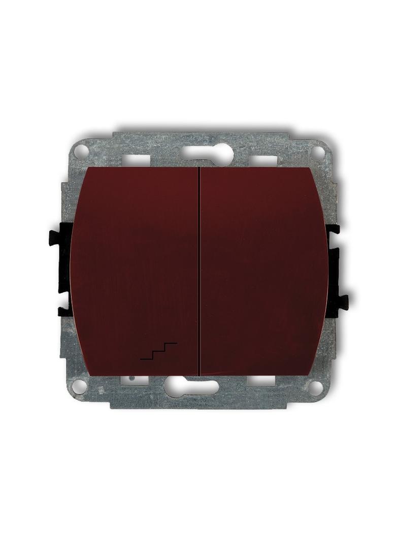 TREND Mechanizm łącznika jednobiegunowego ze schodowym (wspólne zasilanie) brązowy