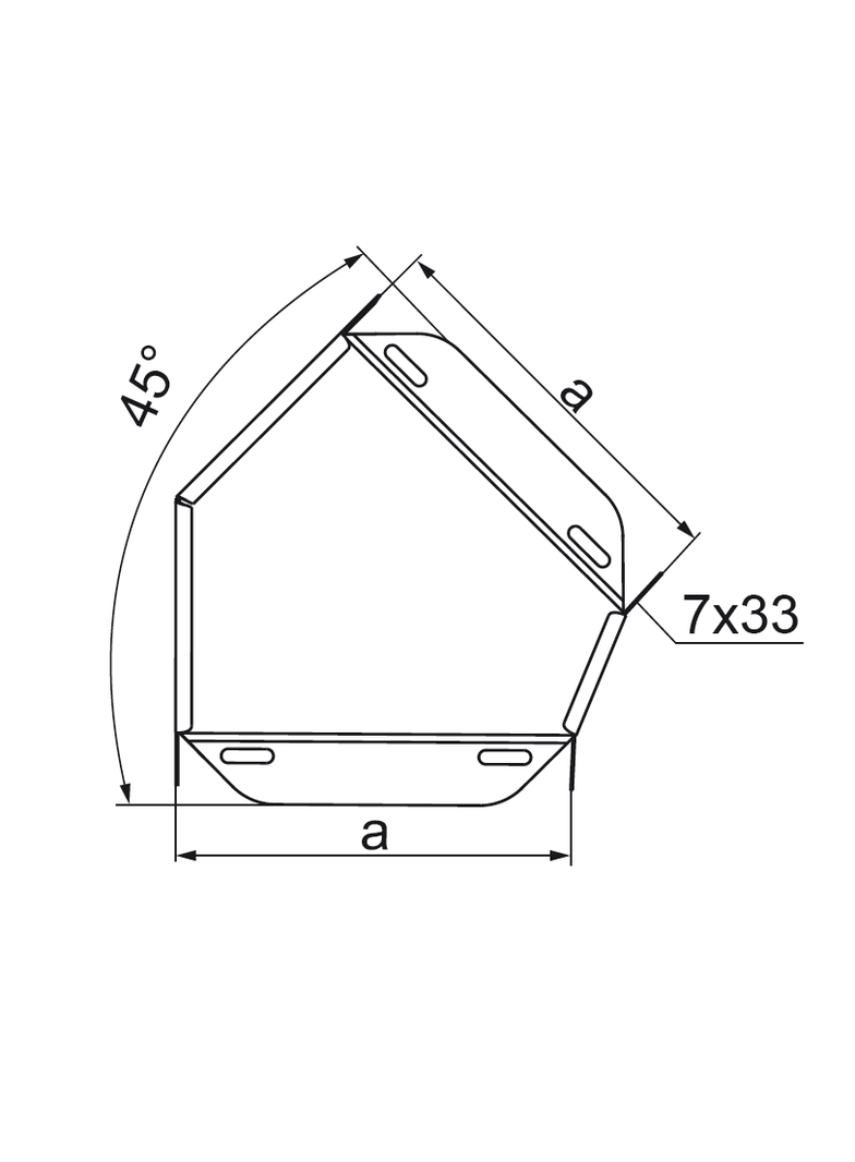 KKMBL50H42 Kolanko 45° 0,7 mm