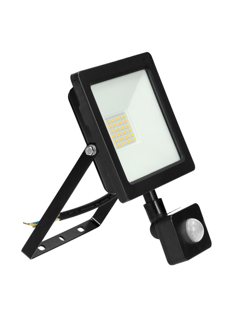 ALLED 30W Naświetlacz LED z PIR 2400lm IP44 4000K Alu+szkło FL/R-2 ORNO