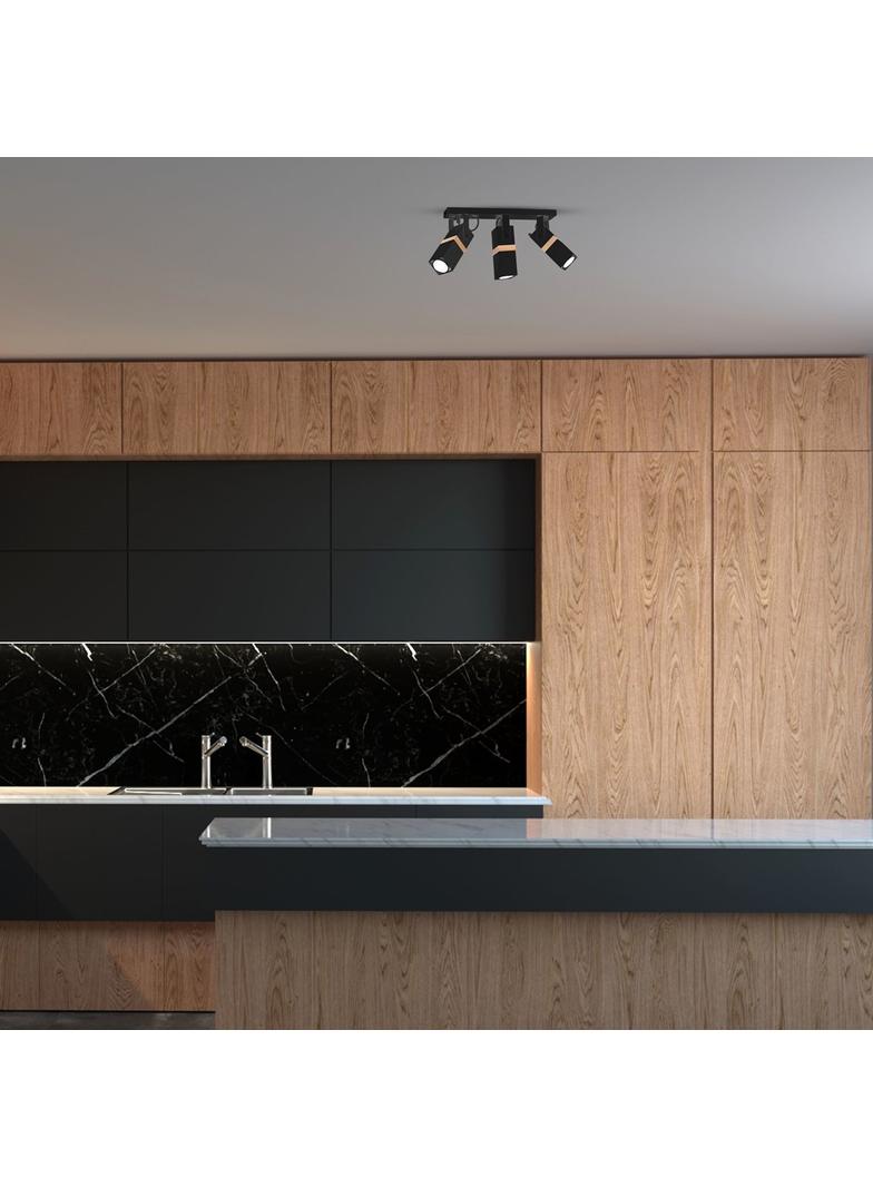 Milagro plafon (reflektorki) Vidar Black 3xGU10 MLP5402