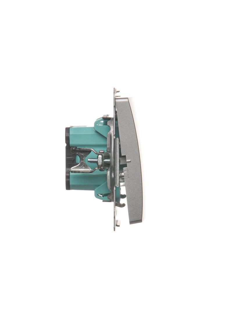 Simon Basic Przycisk dzwonek 16A z. śrub. srebrny mat