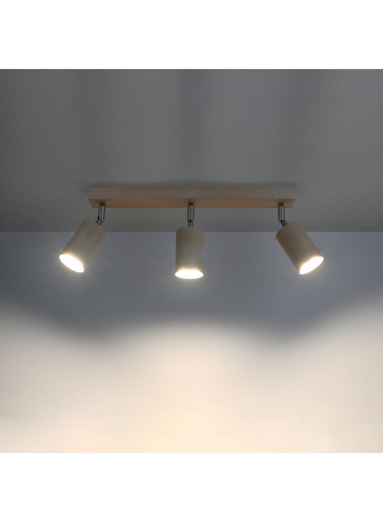 Sollux Plafon BERG 3 naturalne drewno SL.0703