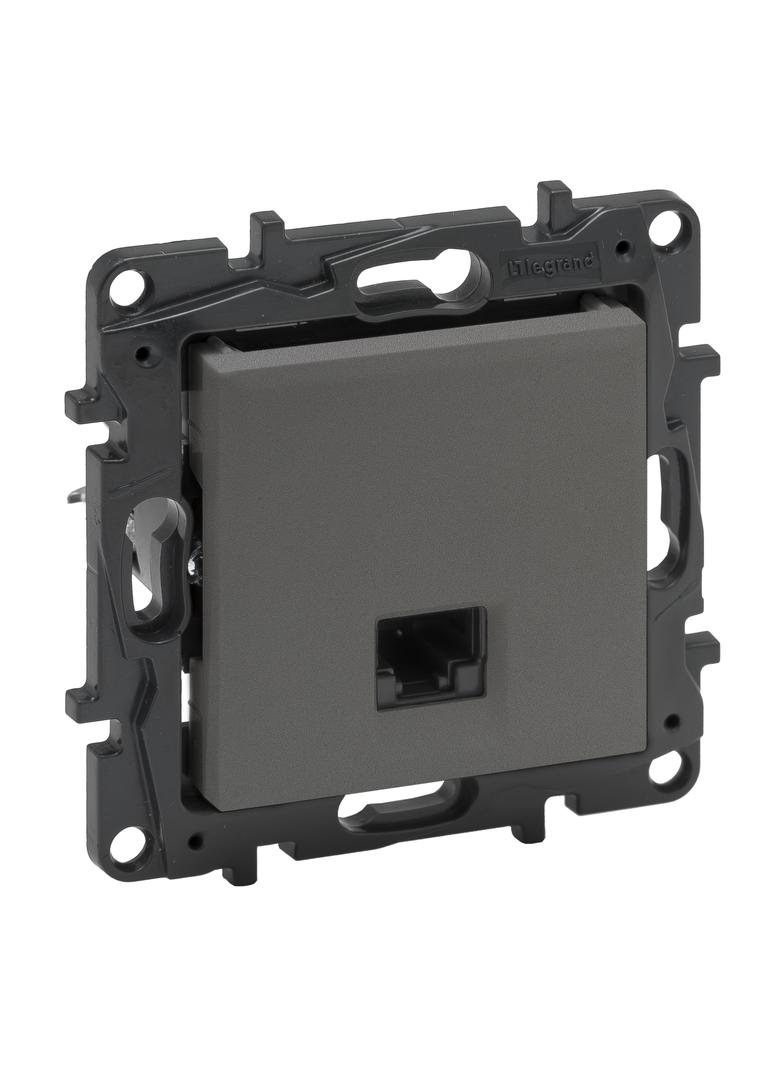 Niloe Step - Gniazdo Rj45 Kat. 5E Utp- Kolor Stalowy 863459 LEGRAND