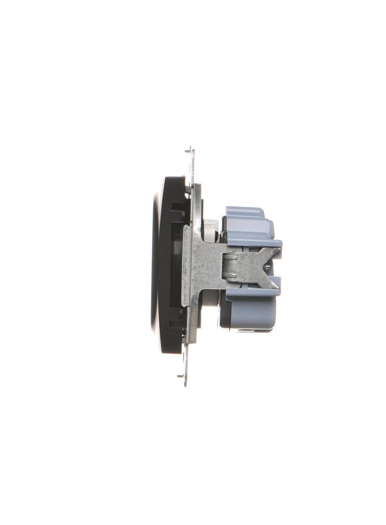 Simon 54 Gniazdo bez uziemienia z przesłonami 16A z. śrub. czarny