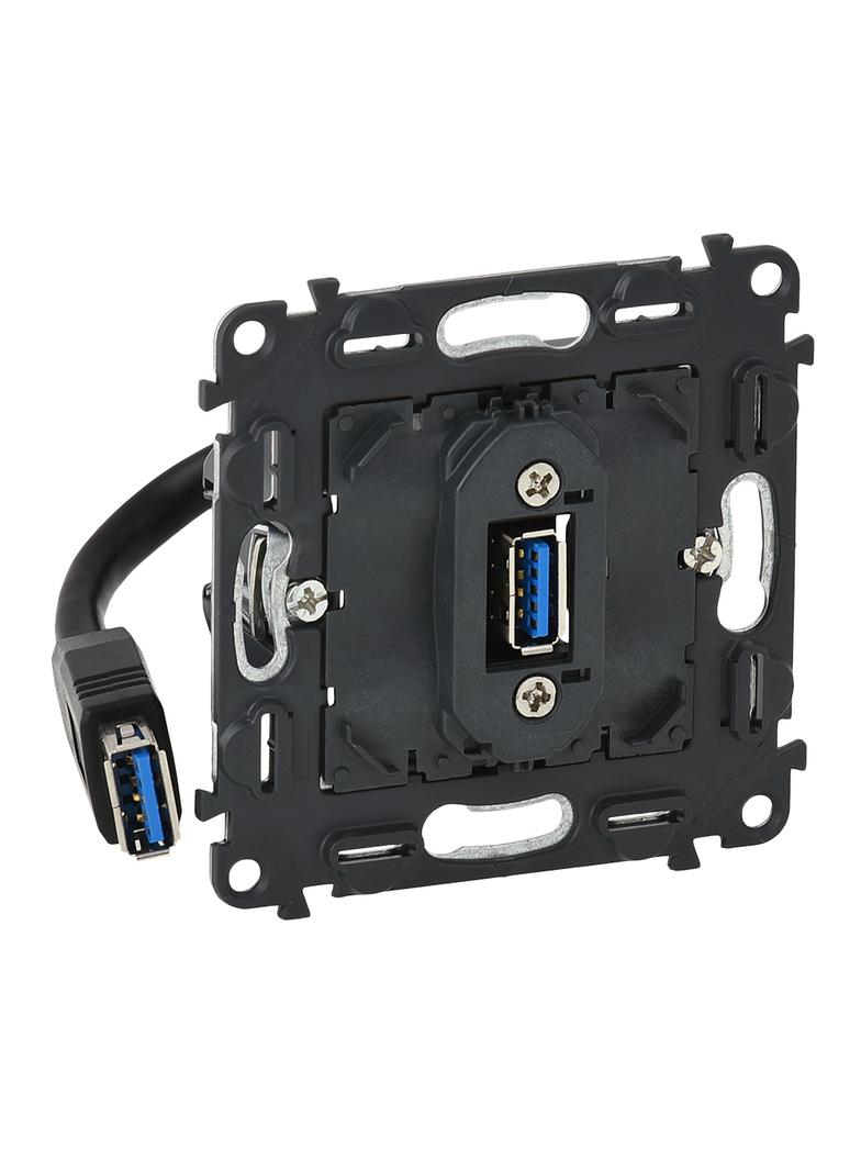 VALENA LIFE GNIAZDO USB 3.0 Z PRZEWODEM , Legrand