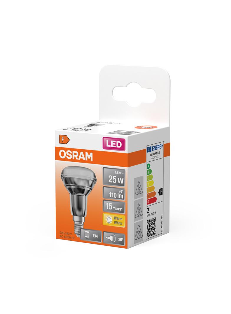 LED STAR R39 12 non-dim 90° 1,5W 827 E14 LEDVANCE