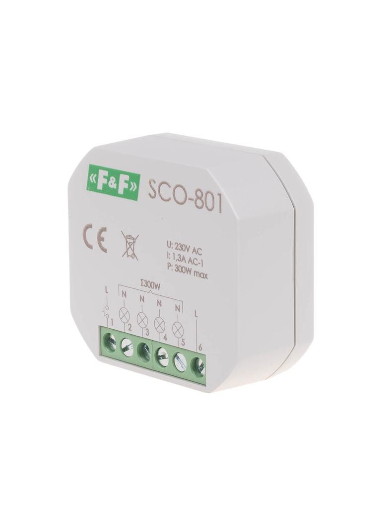 Ściemniacz oświetlenia bez pamięci montaż podtynkowy zasilanie 230V AC 300W SCO-801 F&F