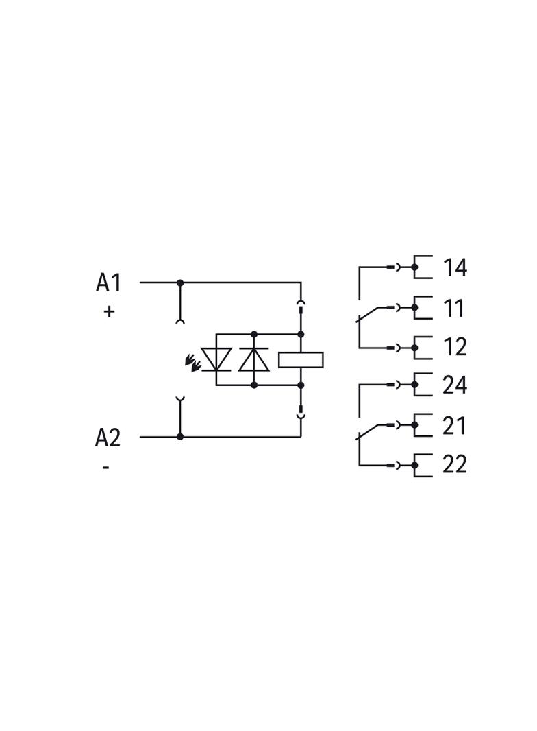 przekaźnik 230V AC 2p /5szt./ WAGO