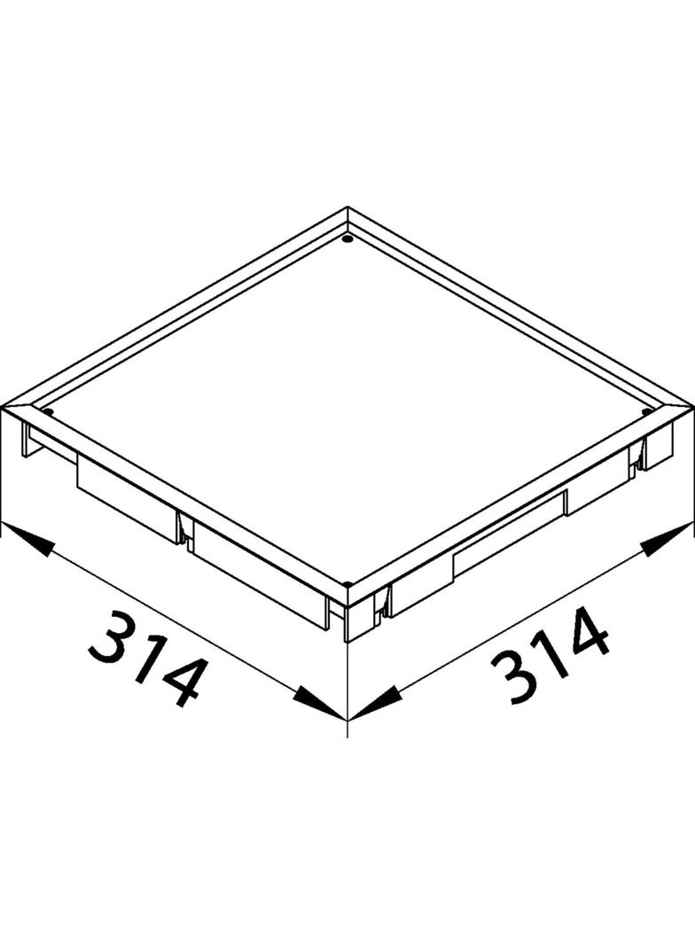 tehalit.VE-EE Pokrywa pełna płytki montaż Q08 294X294 12mm stal szary PA BDQ08127011 HAGER