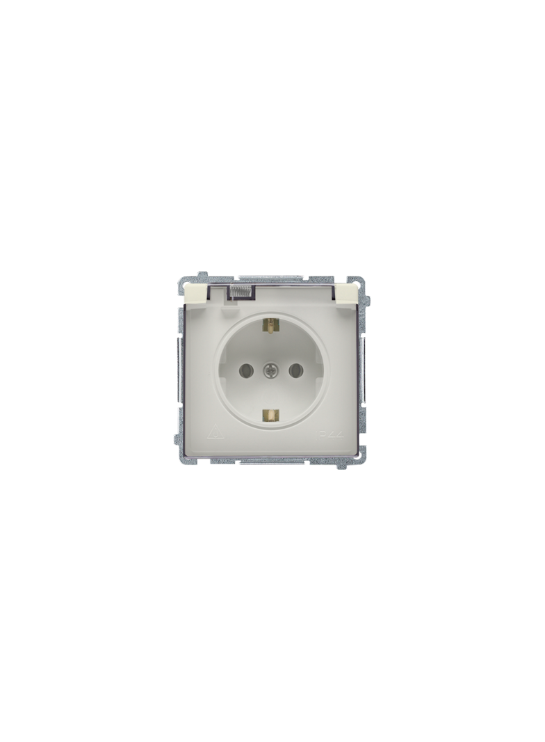 Simon BASIC WMBW-73111x-9011 Gniazdo wtyczkowe Schuko do wersji IP44 (moduł) 16A, 250V~, zaciski śru BMGSZ1B.01/12A KONTAKT