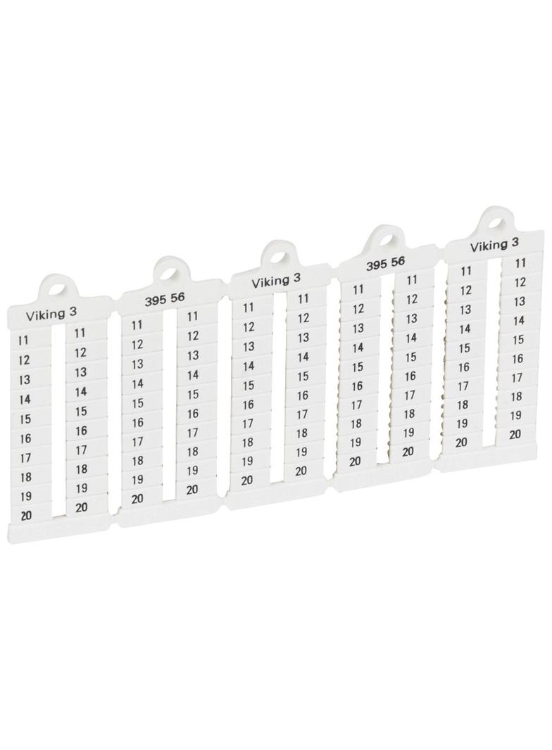 PŁYTKI OZNACZNIKÓW SZEROKOŚĆ 5MM 11-20 PIONOWE (X1000), Legrand