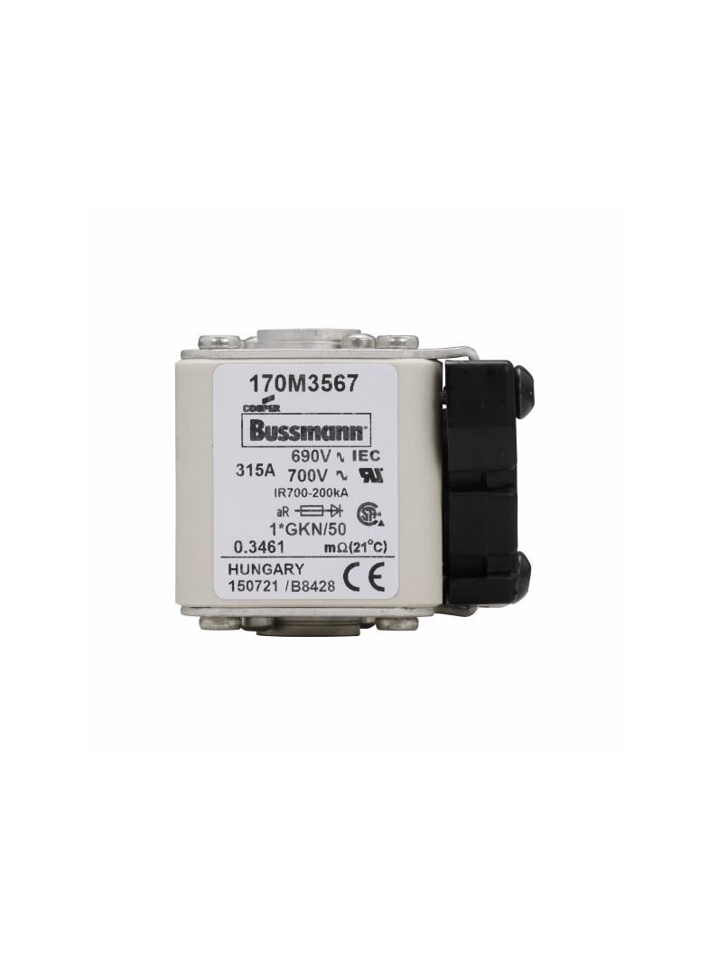 FUSE 315A 690V 1*GKN/50 AR UC Wkładka szybka 315A AC 690V rozmiar 1 45x59x51 mm aR, 170M3567 EATON