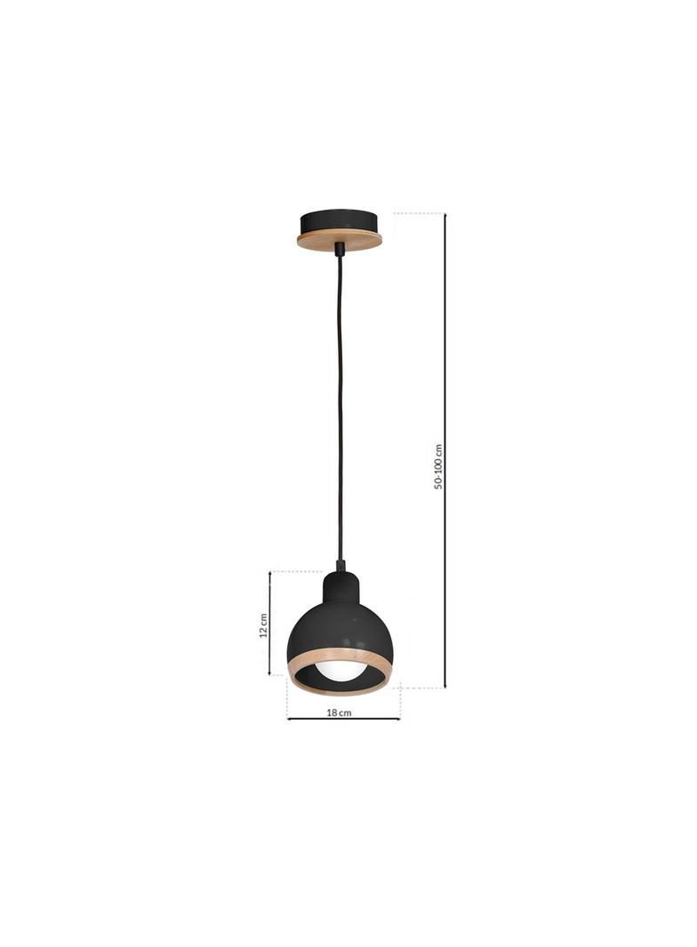 Milagro lampa wisząca Oval E27 czarna MLP7045