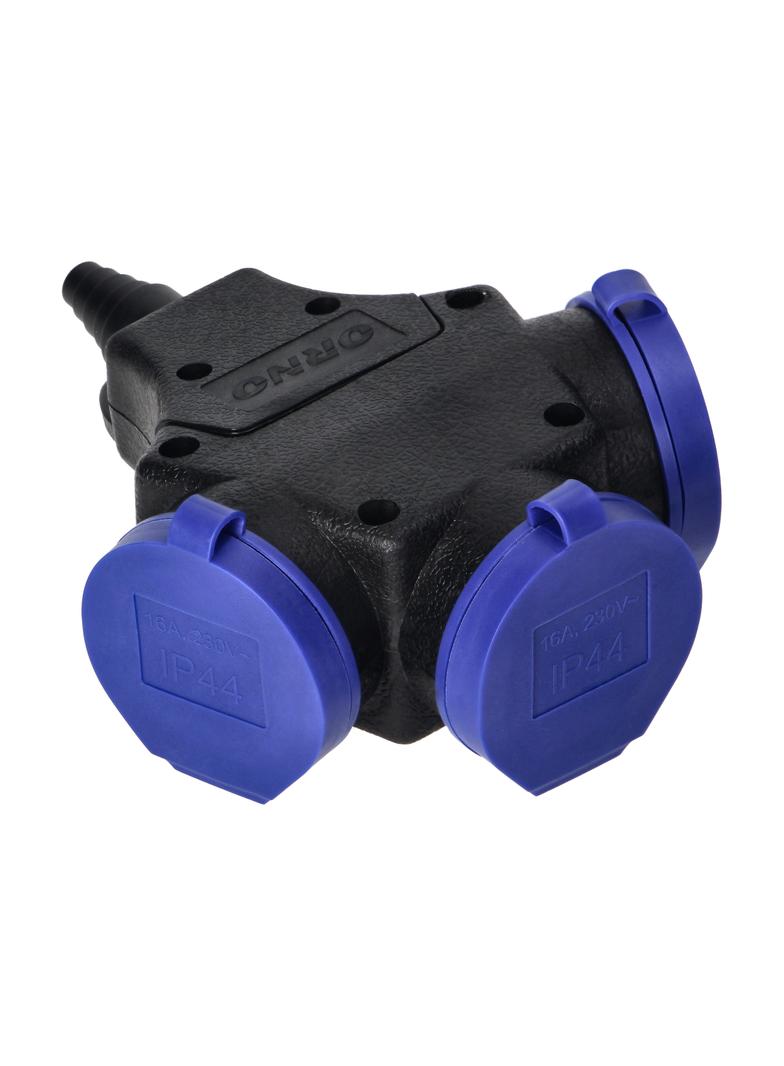 Rozgałęźnik bryzgoszczelny i odporny na uderzenia IP44 3x2P+Z (Schuko) 16A 230VAC OR-AE-13209(GS) OR