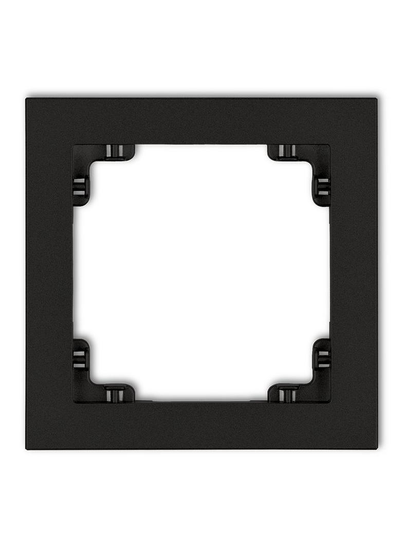 DECO Ramka uniwersalna pojedyncza z tworzywa czarny mat