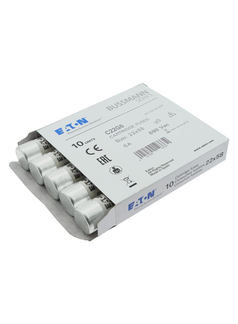 wkładka bezpiecznikowa cylindryczna 22x58 6A GG 690V AC C22G6 EATON