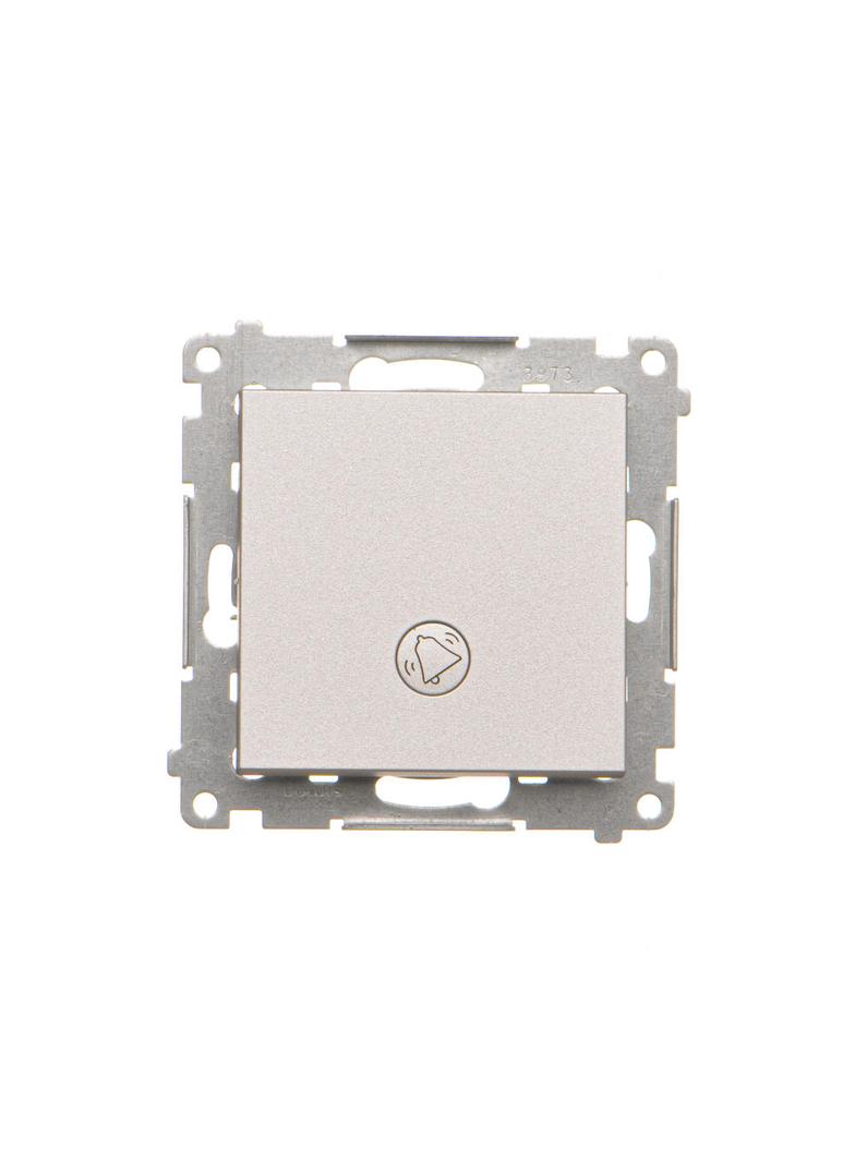 Simon 55 Przycisk zwierny /dzwonek/ z podświetleniem LED szybkozłączka Aluminium mat