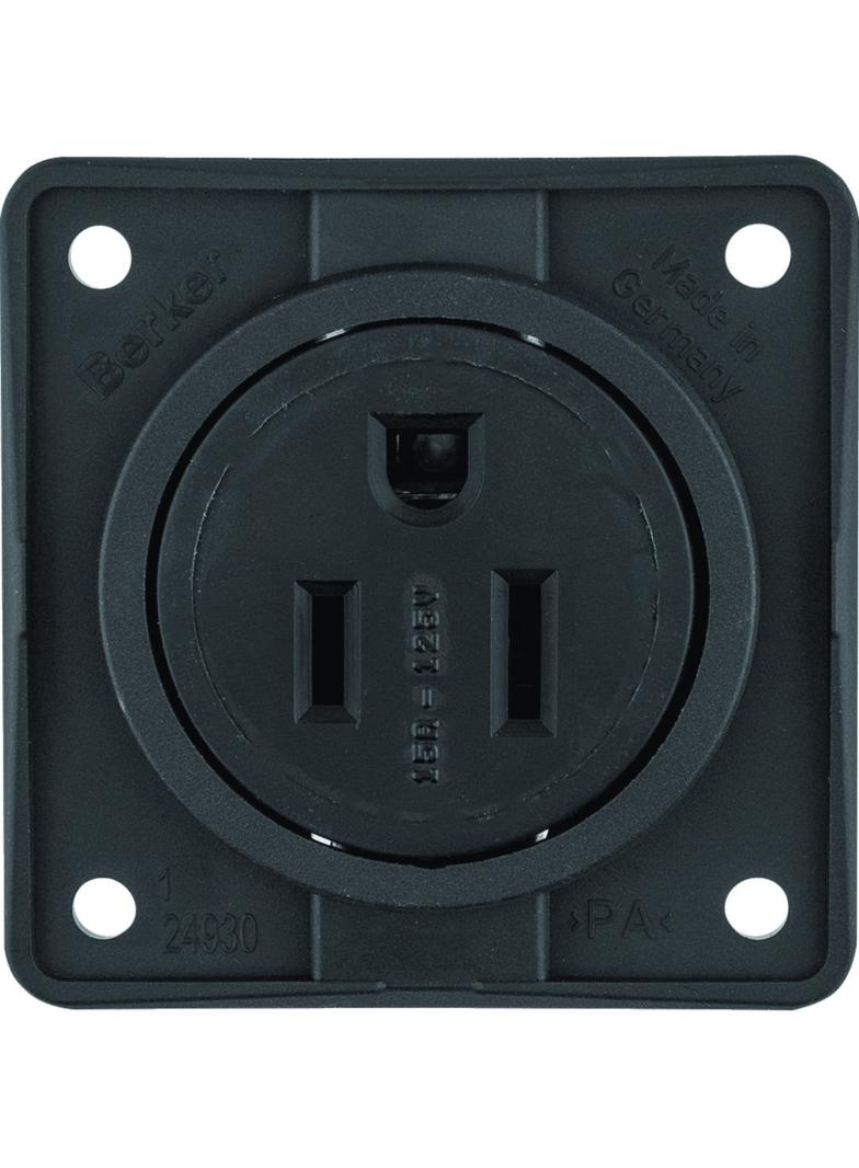 BERKER Integro Gniazdo z uziemieniem standard USA/KANADA NEMA 5-15R brązowy mat 862632501 HAGER