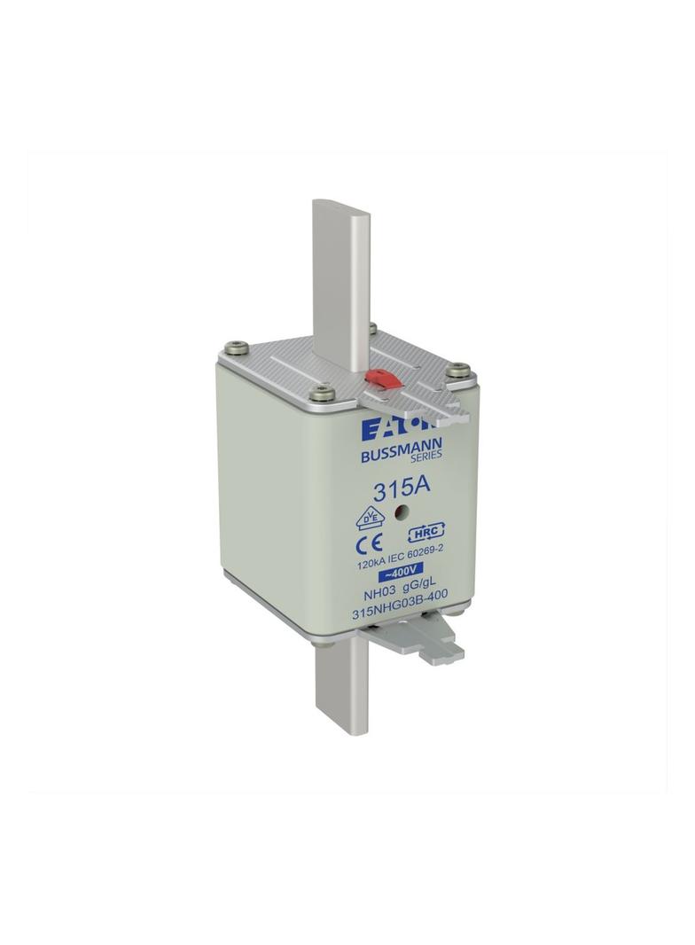 BUSS 315A 400V GG/GL SIZE 03 Wkładka NH03 315A 400V GL/GG podwójny wskaźnik 315NHG03B-400 EATON