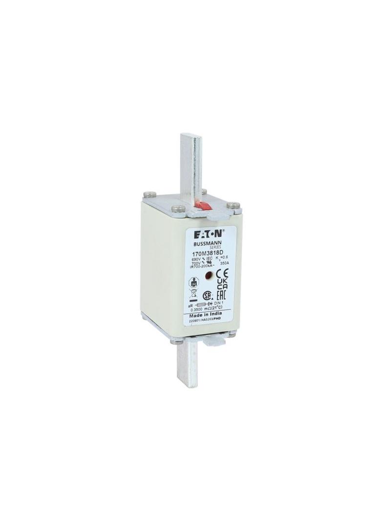 FUSE 350A 690V aR DIN 1 HSDNH Wkładka szybka 350A 690V aR DIN 1 podwójny wskaźnik 170M3818D EATON