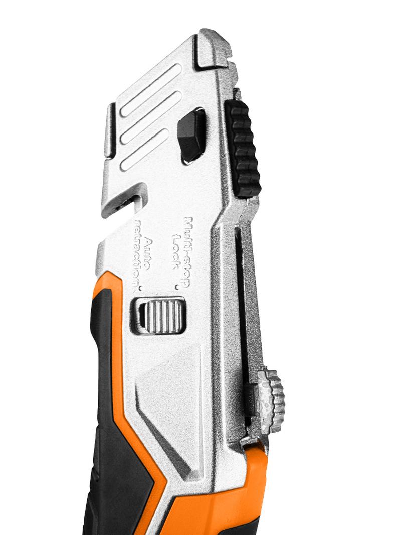 Nóż z ostrzem trapezowym, 1+5 ostrzy