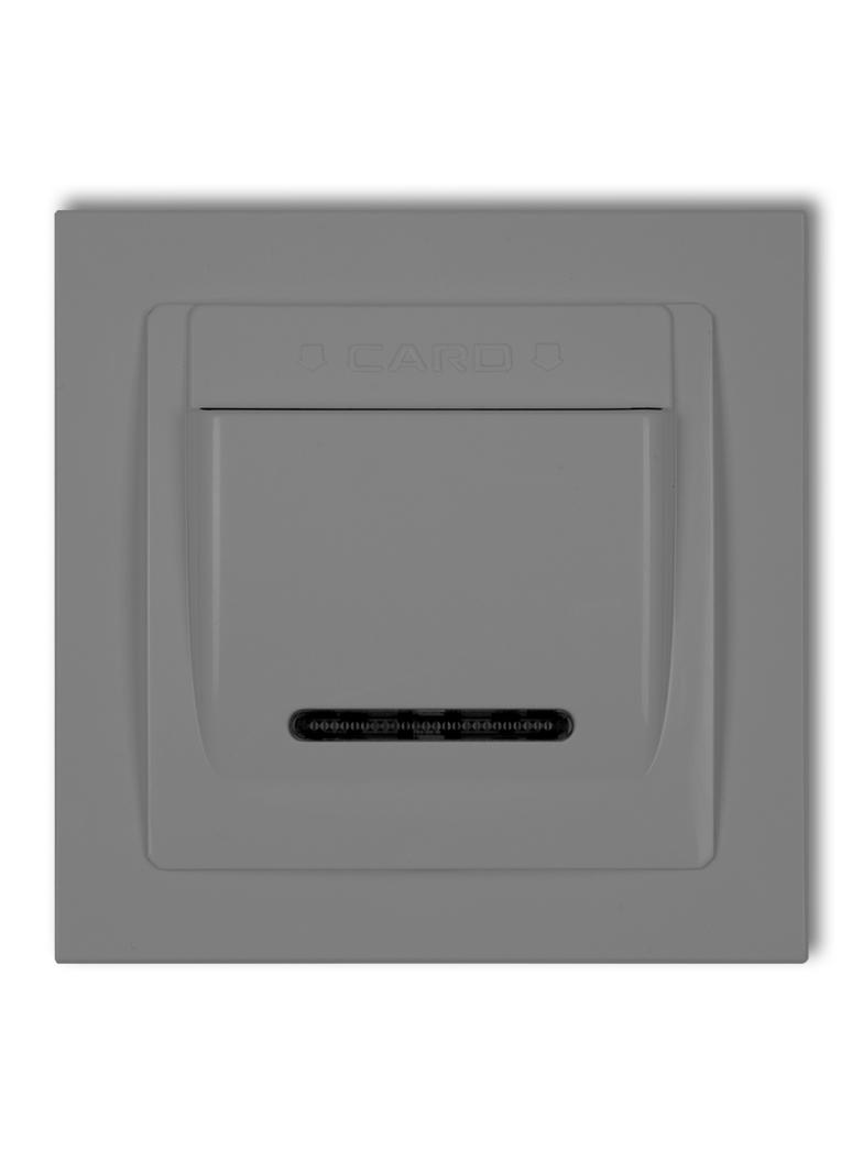 DECO Łącznik hotelowy z ramką uniwersalną pojedynczą z tworzywa DECO szary mat